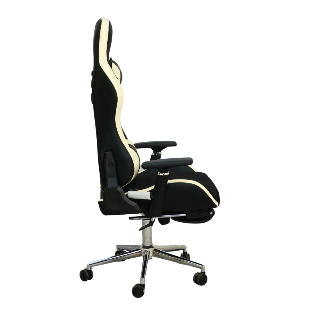 Gaming Chair with 4D Armrest and Foot Rest (FT-G1 Pro)Glossy Off White - best office chair in bangladesh, executive chair for office, childs table and chair set, Gaming Chair, Digital Safety Locker, Bar Stool, leather boss chair, Restaurant Chair, Large Antique Wall Mirror -Furnitex Limited
