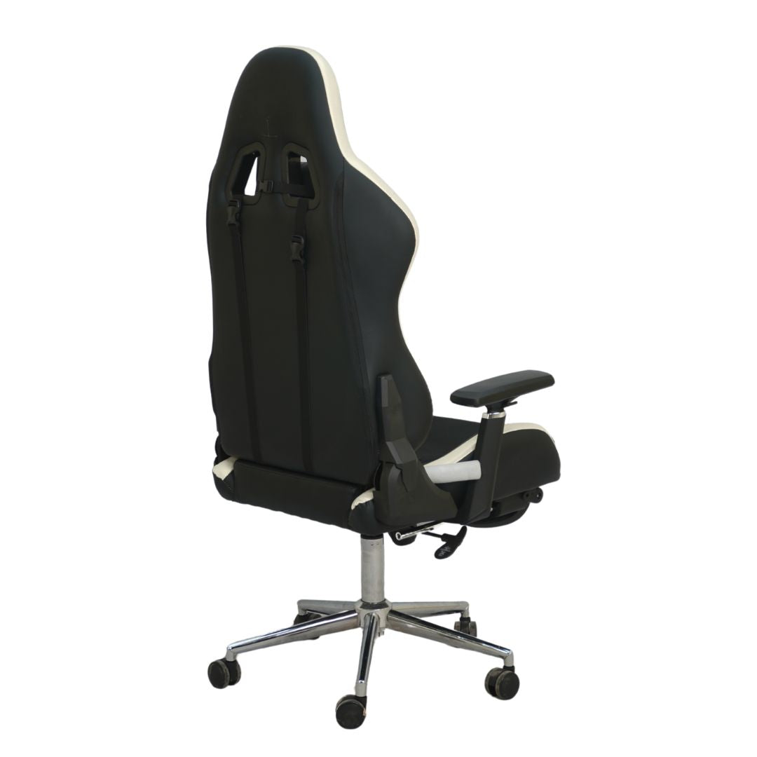 Gaming Chair with 4D Armrest and Foot Rest (FT-G1 Pro)Glossy Off White - best office chair in bangladesh, executive chair for office, childs table and chair set, Gaming Chair, Digital Safety Locker, Bar Stool, leather boss chair, Restaurant Chair, Large Antique Wall Mirror -Furnitex Limited