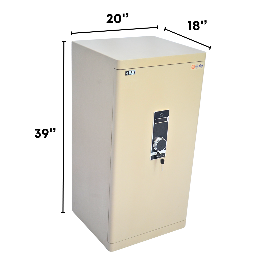 ELAF FINGERPRINT SAFETY LOCKER (FT-F1000) White - best office chair in bangladesh,  executive chair for office, childs table and chair set, Gaming Chair, Digital Safety Locker, Bar Stool, leather boss chair, Restaurant Chair, Large Antique Wall Mirror -Furnitex Limited