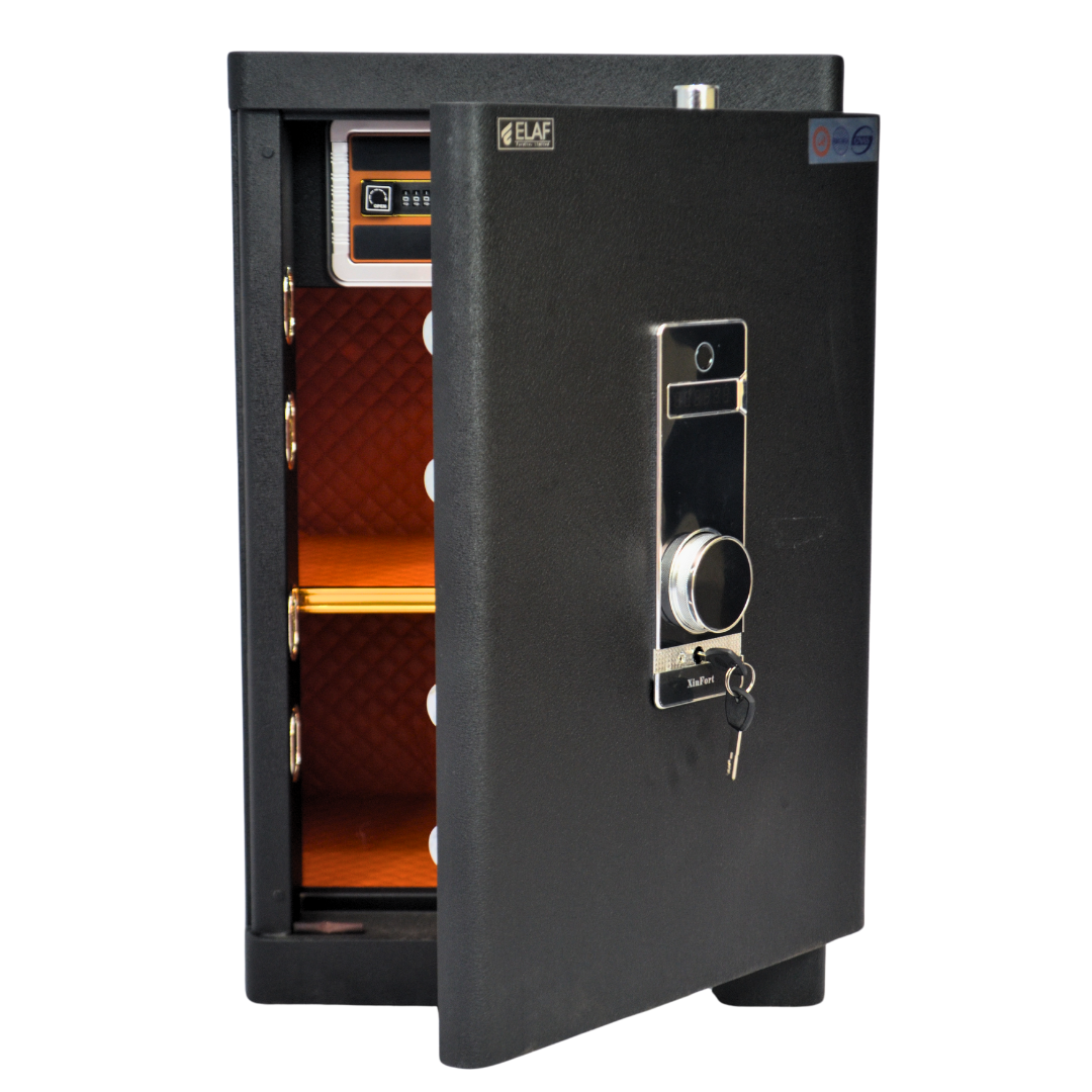 ELAF FINGERPRINT SAFETY LOCKER (FT-F700) Black - best office chair in bangladesh, executive chair for office, childs table and chair set, Gaming Chair, Digital Safety Locker, Bar Stool, leather boss chair, Restaurant Chair, Large Antique Wall Mirror -Furnitex Limited