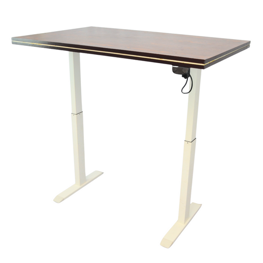 Electric Height-Adjustable Elevating Desk (FT-Y100) White Brown Top - best office chair in bangladesh,  executive chair for office, childs table and chair set, Gaming Chair, Digital Safety Locker, Bar Stool, leather boss chair, Restaurant Chair, Large Antique Wall Mirror -Furnitex Limited
