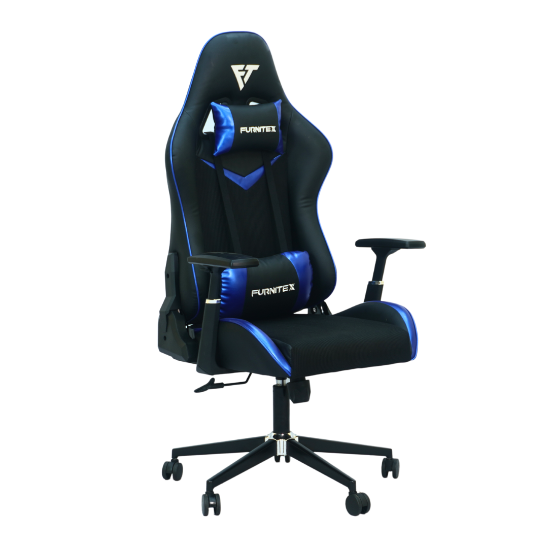 FURNITEX - Gaming Chair with 4D Armrest (FT-G2 ) Glossy Blue - best office chair in bangladesh, executive chair for office, childs table and chair set, Gaming Chair, Digital Safety Locker, Bar Stool, leather boss chair, Restaurant Chair, Large Antique Wall Mirror -Furnitex Limited