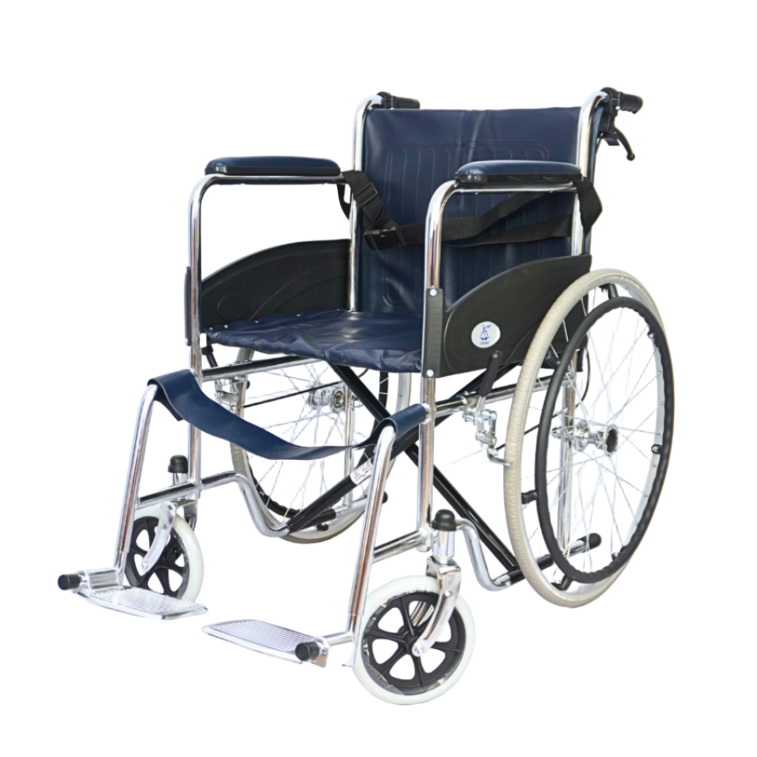 FURNITEX Safety Belt Manual Self-propelled Wheelchair Dual Break System (FT-WC1) - best office chair in bangladesh,  executive chair for office, childs table and chair set, Gaming Chair, Digital Safety Locker, Bar Stool, leather boss chair, Restaurant Chair, Large Antique Wall Mirror -Furnitex Limited