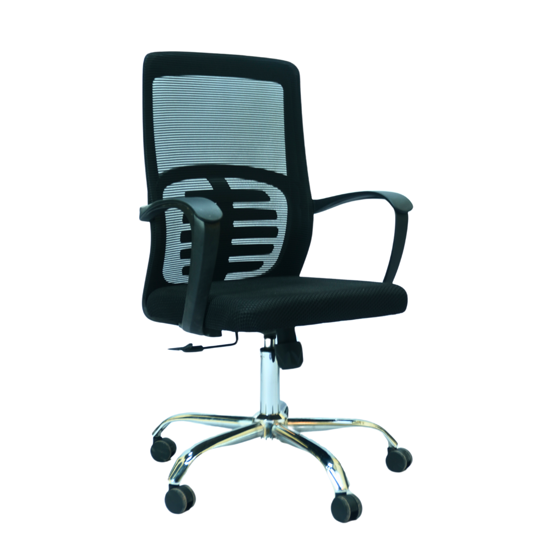 Hydraulic Chair (FT-J166-B) Black - best office chair in bangladesh, executive chair for office, childs table and chair set, Gaming Chair, Digital Safety Locker, Bar Stool, leather boss chair, Restaurant Chair, Large Antique Wall Mirror -Furnitex Limited