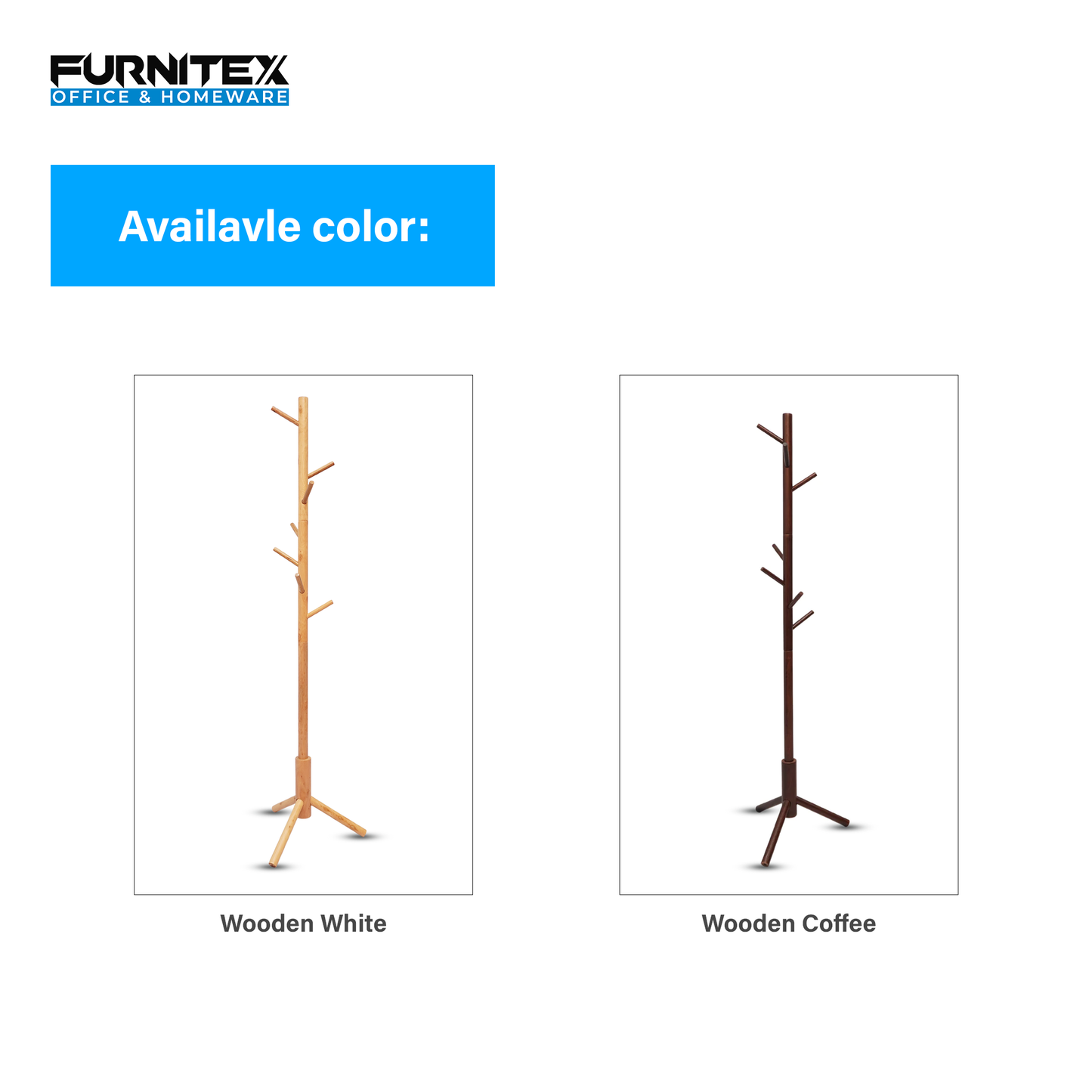 Wooden Coat Rack Stand with 8 Hooks (FT-S605) Coffee - best office chair in bangladesh, executive chair for office, childs table and chair set, Gaming Chair, Digital Safety Locker, Bar Stool, leather boss chair, Restaurant Chair, Large Antique Wall Mirror -Furnitex Limited