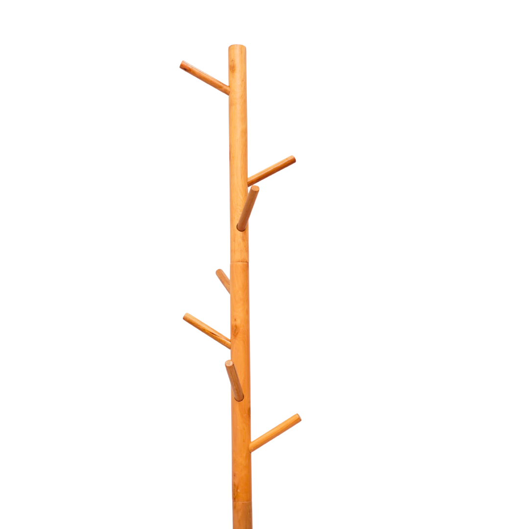 Wooden Coat Rack Stand with 8 Hooks (FT-S605) Cream Furnitex Limited