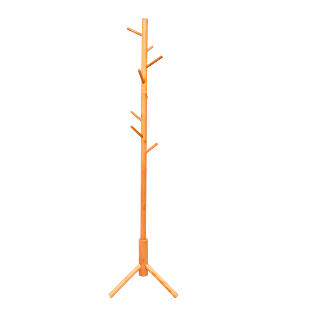 Wooden Coat Rack Stand with 8 Hooks (FT-S605) Cream Furnitex Limited