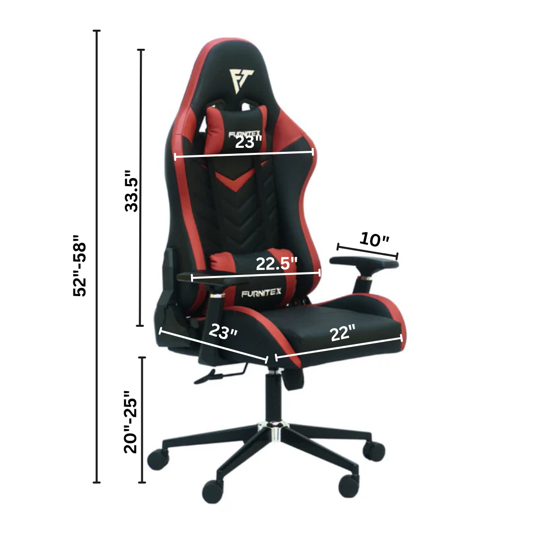 FURNITEX - Gaming Chair with 4D Armrest (FT-G3) Maroon