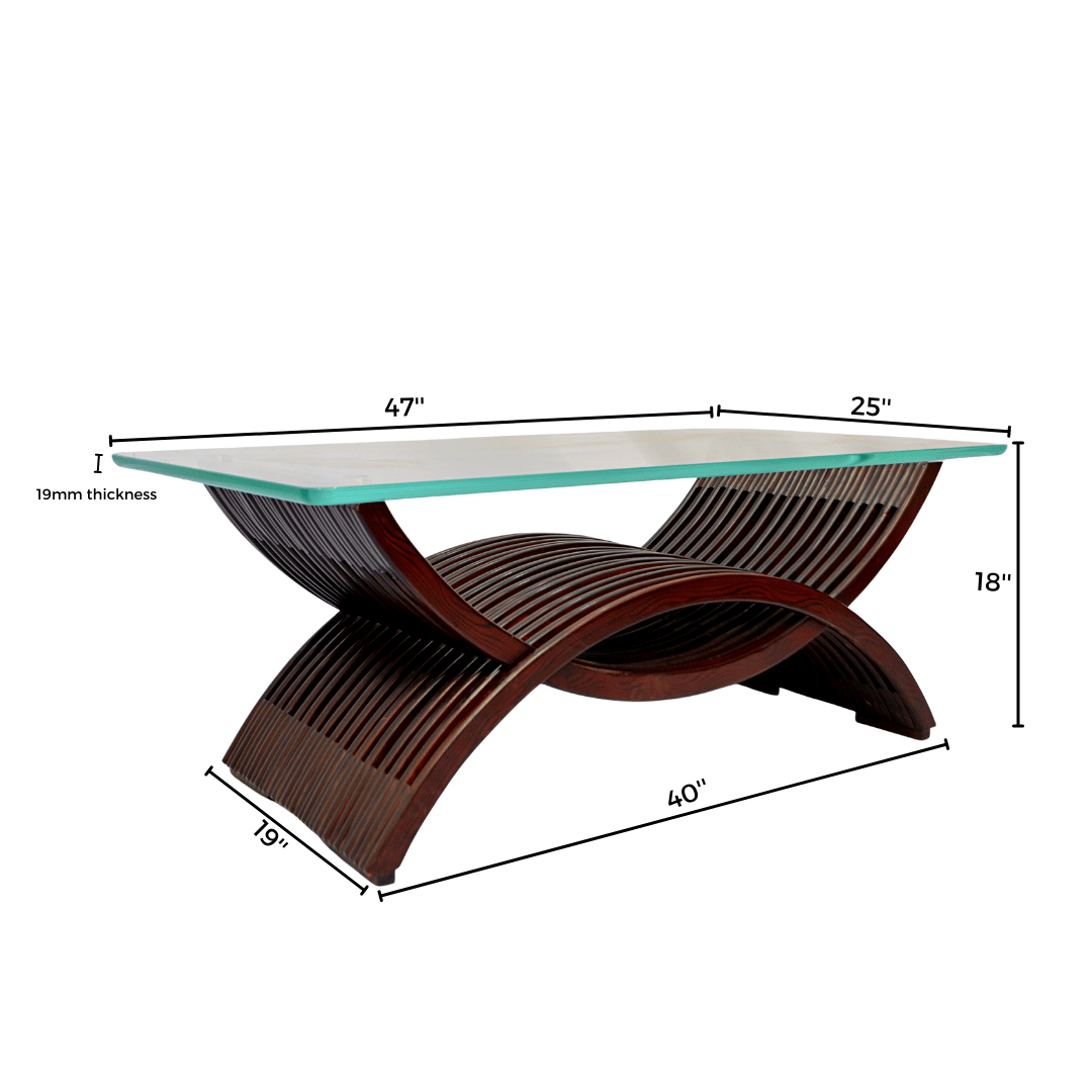Dual Quarter Moon Shape Center Table (FT-CT01) Furnitex Limited