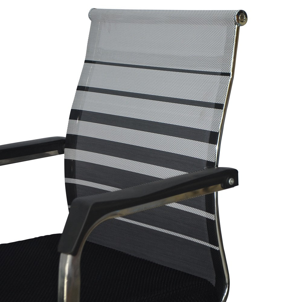 Ergonomic Office Visiting Chair FT-V1113 Black by Furnitex Bangladesh