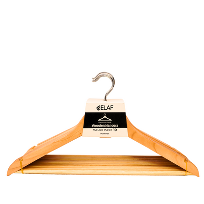 10 Pieces Premium Wooden Hangers with 360-Degree Rotatable Hook - best office chair in bangladesh,  executive chair for office, childs table and chair set, Gaming Chair, Digital Safety Locker, Bar Stool, leather boss chair, Restaurant Chair, Large Antique Wall Mirror -Furnitex Limited