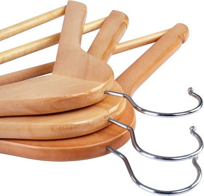 10 Pieces Premium Wooden Hangers with 360-Degree Rotatable Hook - best office chair in bangladesh,  executive chair for office, childs table and chair set, Gaming Chair, Digital Safety Locker, Bar Stool, leather boss chair, Restaurant Chair, Large Antique Wall Mirror -Furnitex Limited