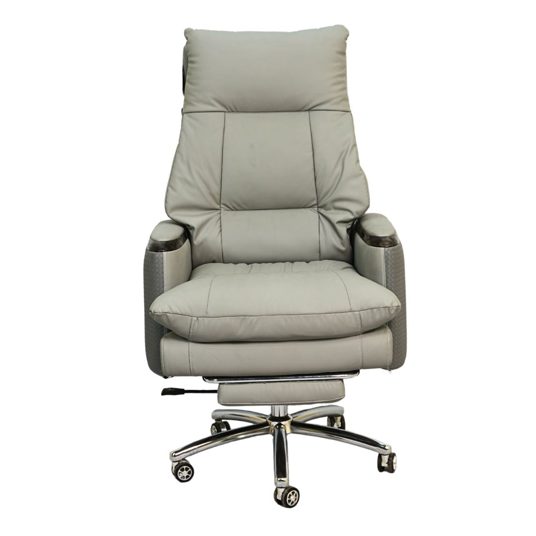 Executive Luxury Boss Chair with Footrest (FT-H0628) Gray