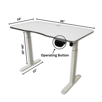 Electric Height-Adjustable Elevating Desk (FT-Y101) White