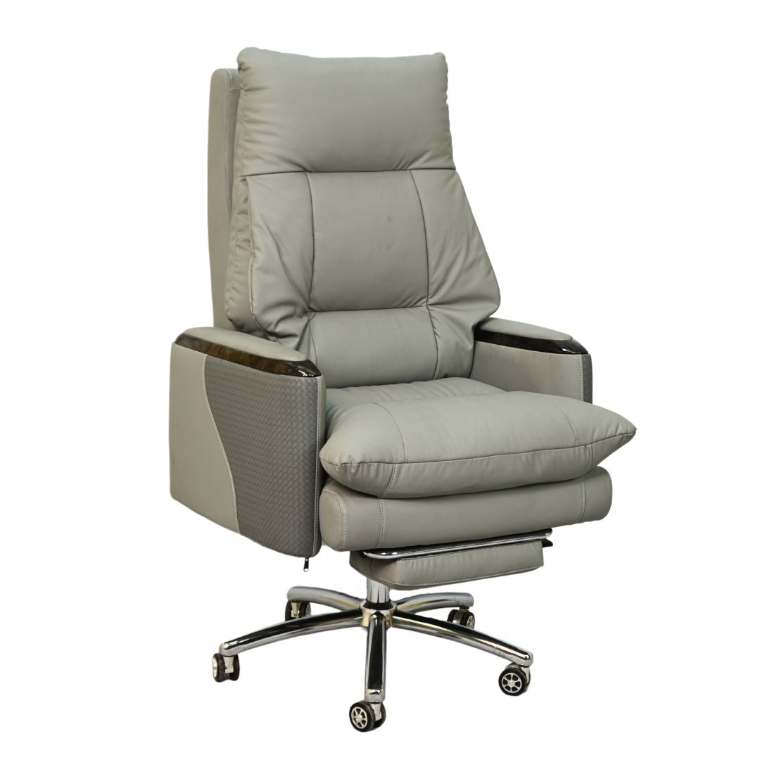 Executive Luxury Boss Chair with Footrest (FT-H0628) Gray