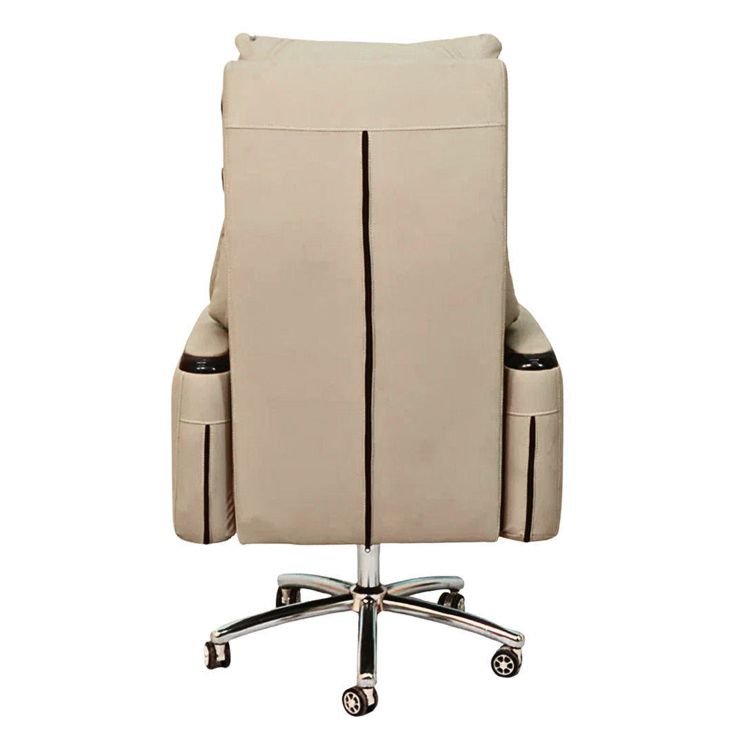 Executive Luxury Boss Chair with Footrest (FT-H0628) Light Cream