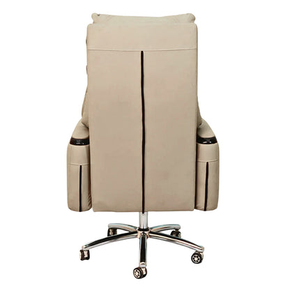 Executive Luxury Boss Chair with Footrest (FT-H0628) Light Cream
