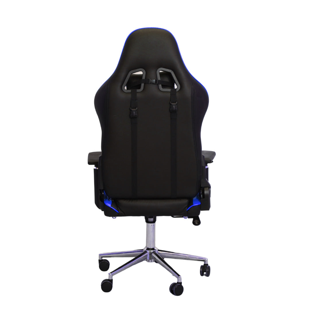 FURNITEX - Gaming Chair with 4D Armrest and Foot Rest (FT-G3 PRO ) Glossy Blue