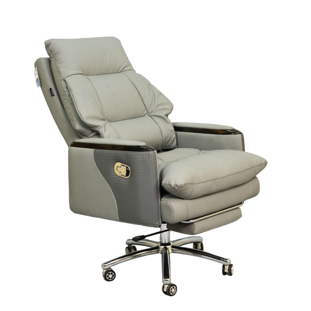 Executive Luxury Boss Chair with Footrest (FT-H0628) Gray