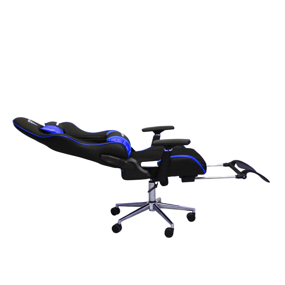 FURNITEX - Gaming Chair with 4D Armrest and Foot Rest (FT-G3 PRO ) Glossy Blue