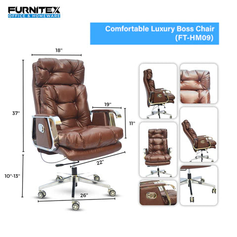 Comfortable Luxury Boss Chair (FT-HM09) Pro Black