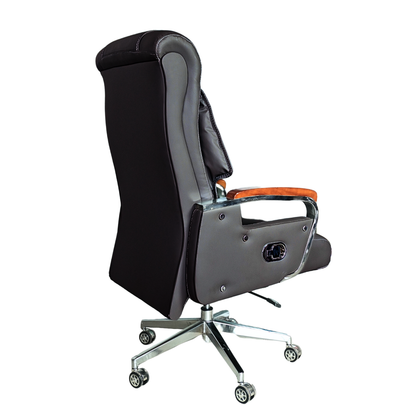 Comfortable Luxury Boss Chair (FT-H186) Black - best office chair in bangladesh,  executive chair for office, childs table and chair set, Gaming Chair, Digital Safety Locker, Bar Stool, leather boss chair, Restaurant Chair, Large Antique Wall Mirror -Furnitex Limited