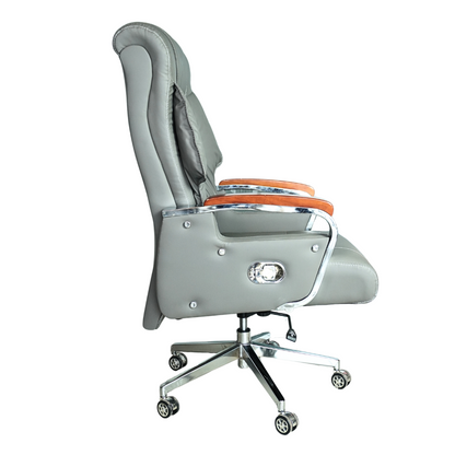 Comfortable Luxury Boss Chair (FT-H186) Gray - best office chair in bangladesh,  executive chair for office, childs table and chair set, Gaming Chair, Digital Safety Locker, Bar Stool, leather boss chair, Restaurant Chair, Large Antique Wall Mirror -Furnitex Limited