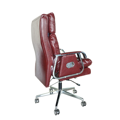 Comfortable Luxury Boss Chair (FT-HM09) Chocolate - best office chair in bangladesh,  executive chair for office, childs table and chair set, Gaming Chair, Digital Safety Locker, Bar Stool, leather boss chair, Restaurant Chair, Large Antique Wall Mirror -Furnitex Limited
