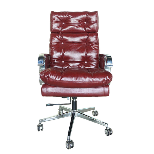 Comfortable Luxury Boss Chair (FT-HM09) Chocolate - best office chair in bangladesh,  executive chair for office, childs table and chair set, Gaming Chair, Digital Safety Locker, Bar Stool, leather boss chair, Restaurant Chair, Large Antique Wall Mirror -Furnitex Limited