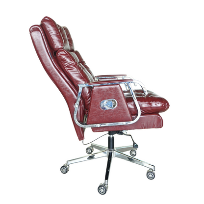 Comfortable Luxury Boss Chair (FT-HM09) Chocolate - best office chair in bangladesh,  executive chair for office, childs table and chair set, Gaming Chair, Digital Safety Locker, Bar Stool, leather boss chair, Restaurant Chair, Large Antique Wall Mirror -Furnitex Limited