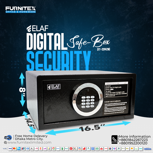 Digital Safety Locker (FT-2042N) - best office chair in bangladesh,  executive chair for office, childs table and chair set, Gaming Chair, Digital Safety Locker, Bar Stool, leather boss chair, Restaurant Chair, Large Antique Wall Mirror -Furnitex Limited
