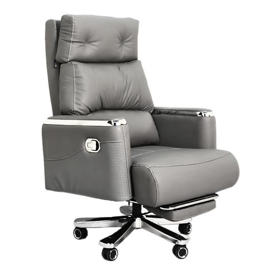 Executive Luxury Boss Chair with Footrest (FT-H0629) Gray Furnitex Limited