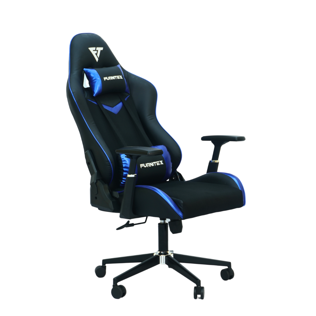 Best Gaming Chair Front 145 Degree BackTilt View (FT-G3 )Glossy Blue