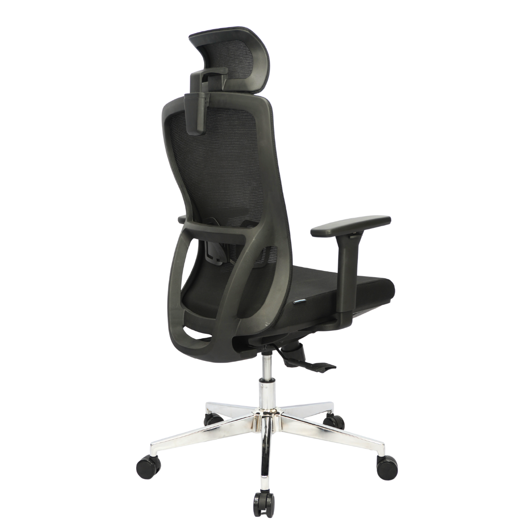 Mesh Office Chair (FT-940N3E) Black With Legrest Furnitex Limited