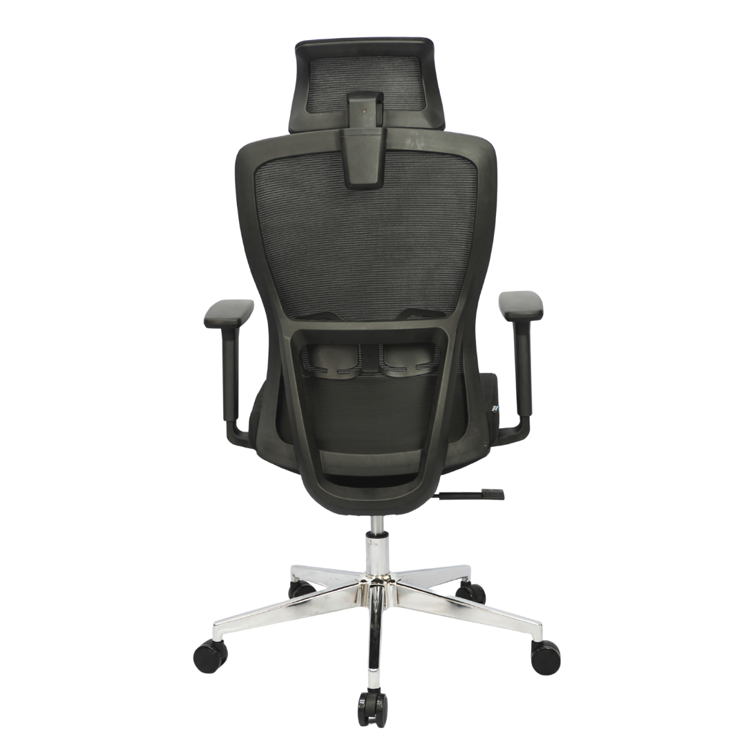 Mesh Office Chair (FT-940N3E) Black With Legrest Furnitex Limited