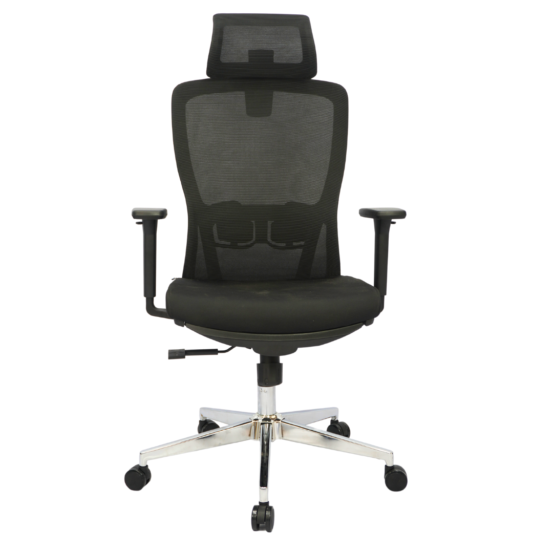 Mesh Office Chair (FT-940N3E) Black With Legrest Furnitex Limited