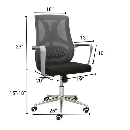 Multiple Uses Hydraulic Chair (FT-J161B) Gray - best office chair in bangladesh,  executive chair for office, childs table and chair set, Gaming Chair, Digital Safety Locker, Bar Stool, leather boss chair, Restaurant Chair, Large Antique Wall Mirror -Furnitex Limited