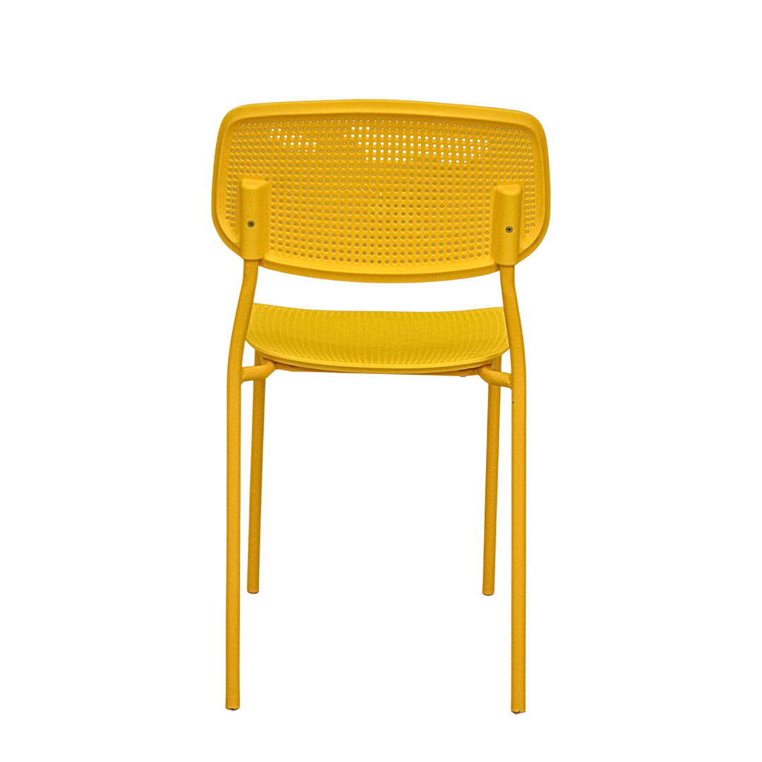 Plastic Ace Canteen Chair (FT-PCC03) Yellow Furnitex Limited