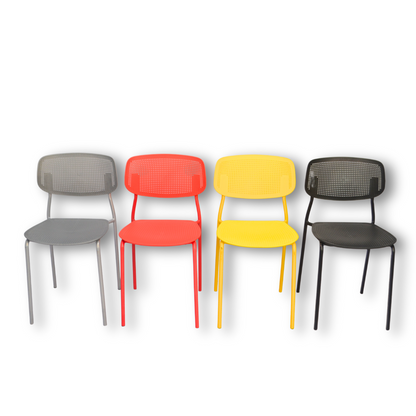 Plastic Ace Canteen Chair (FT-PCC03) Yellow - best office chair in bangladesh,  executive chair for office, childs table and chair set, Gaming Chair, Digital Safety Locker, Bar Stool, leather boss chair, Restaurant Chair, Large Antique Wall Mirror -Furnitex Limited