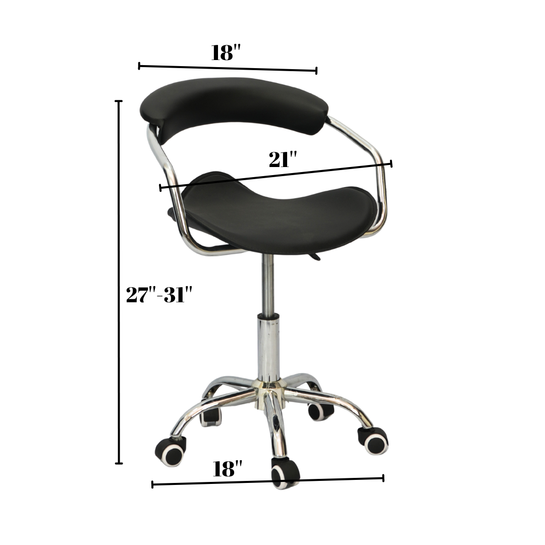 Wheel Bar Stool (FT-B319) Black Furnitex Limited