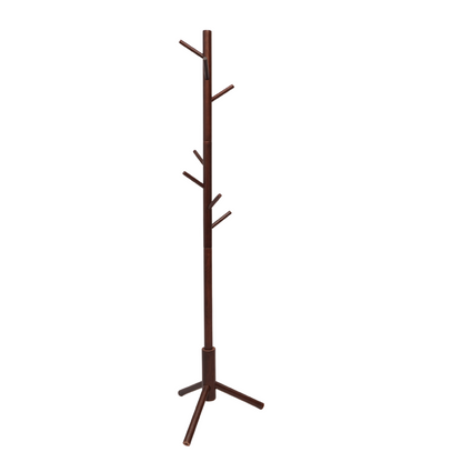 Wooden Coat Rack Stand with 8 Hooks (FT-S605) Coffee - best office chair in bangladesh,  executive chair for office, childs table and chair set, Gaming Chair, Digital Safety Locker, Bar Stool, leather boss chair, Restaurant Chair, Large Antique Wall Mirror -Furnitex Limited