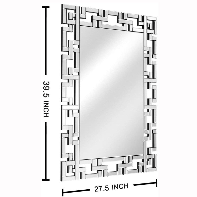 Art Decorative Wall Mirrors Large Grecian Venetian Mirror for Hotel Home Vanity Sliver Mirror 27.5" W x39.5" H Furnitex Limited