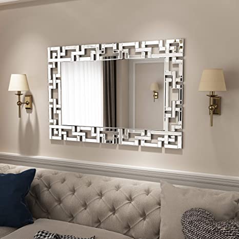 Art Decorative Wall Mirrors Large Grecian Venetian Mirror for Hotel Home Vanity Sliver Mirror 27.5" W x39.5" H Furnitex Limited