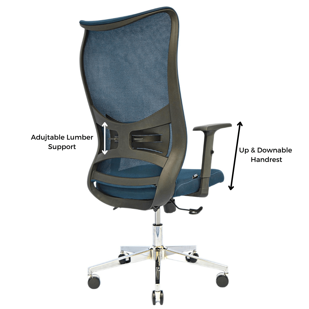 Executive Mesh Office Chair (FT-H987) Ocean Blue Furnitex Limited