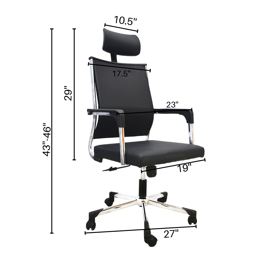 Hydraulic Office Chair (FT-H107) Black Furnitex Limited