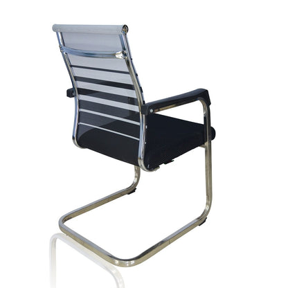 Office Visiting Chair (FT-V1113) Black & White - best office chair in bangladesh,  executive chair for office, childs table and chair set, Gaming Chair, Digital Safety Locker, Bar Stool, leather boss chair, Restaurant Chair, Large Antique Wall Mirror -Furnitex Limited