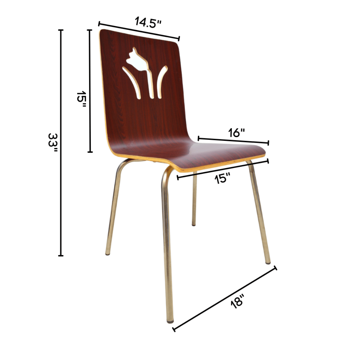 Restaurant Chair (FT-H18) Maroon Furnitex Limited