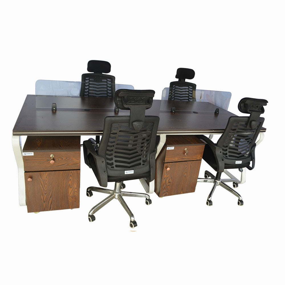 Workstation Office Table for 4 Person with Front Table(FT-002) Furnitex Limited