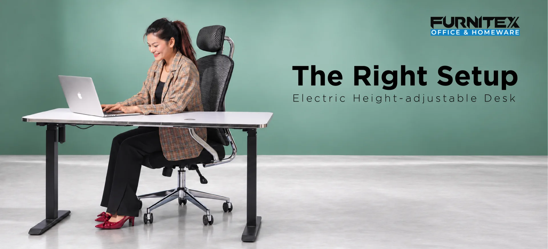 Furnitex electric height-adjustable elevating desk
