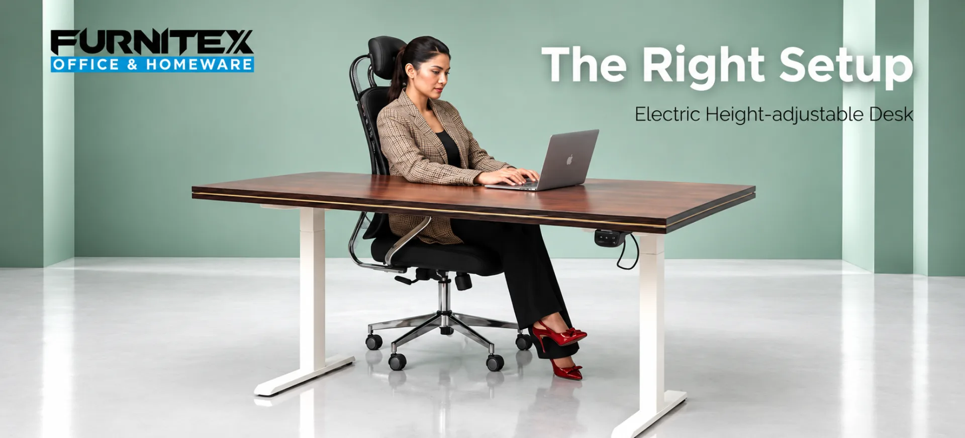 Furnitex electric height-adjustable elevating desk